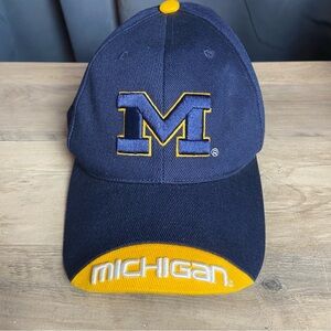 Michigan Wolverines Adjustable Hat Navy and‎ Gold Cap Twins Enterprise